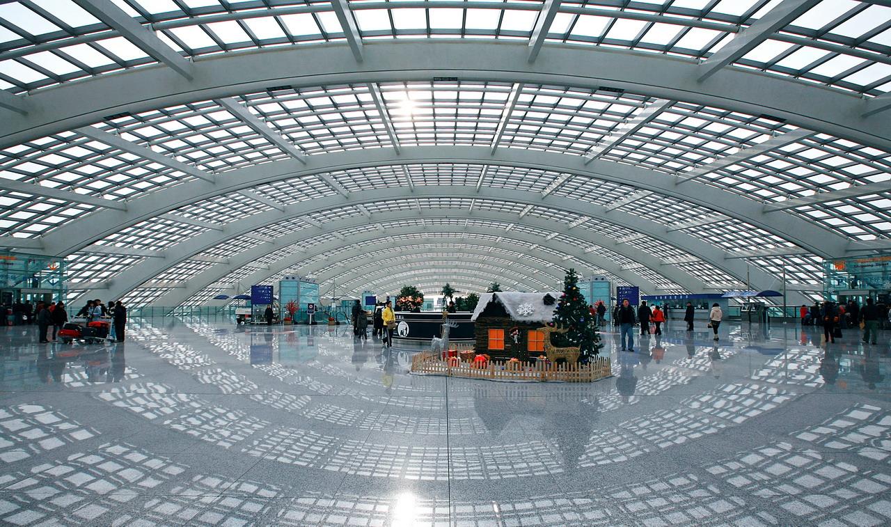 北京機場無機磨石地坪圖片