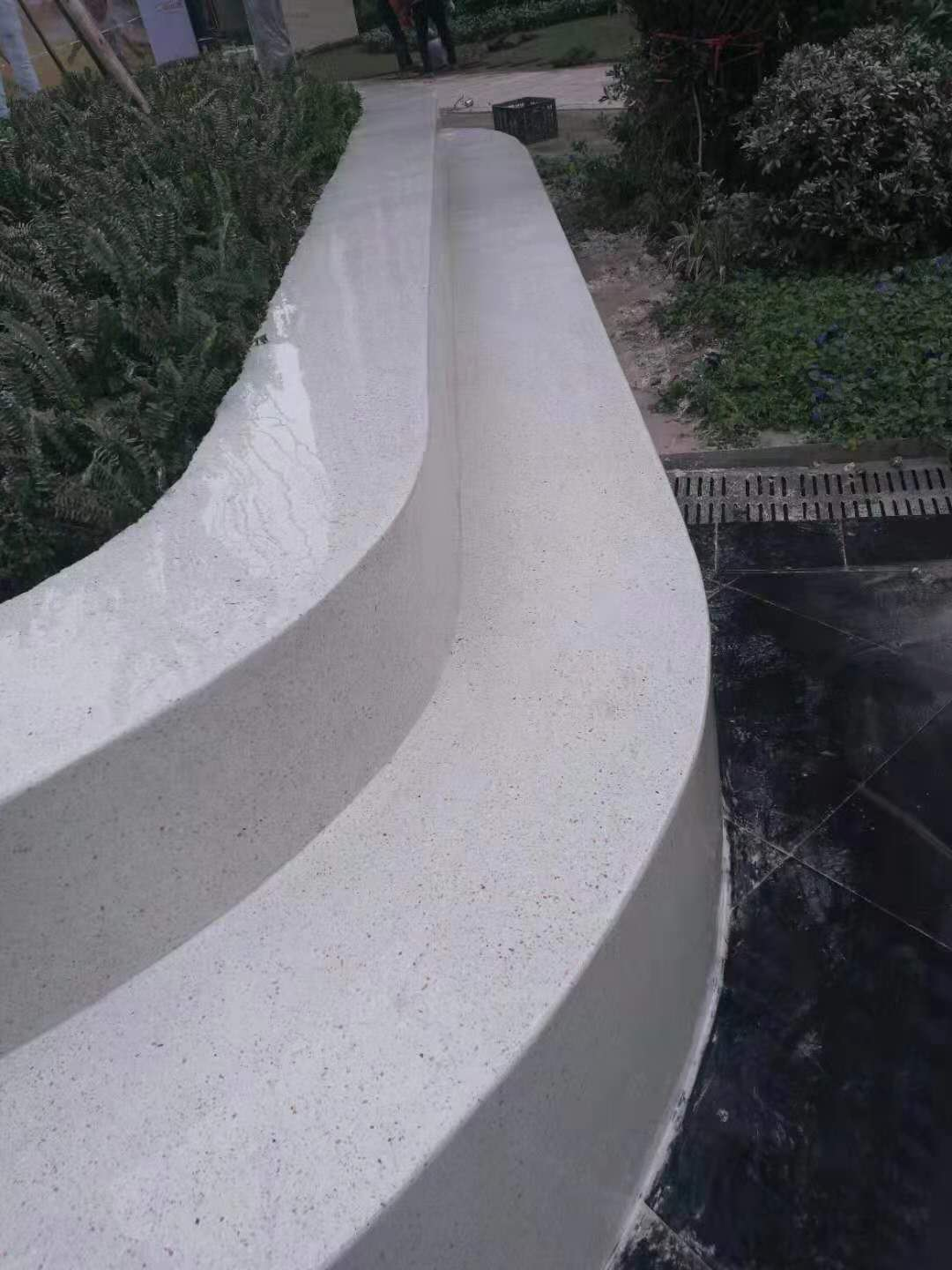北京無機磨石,無機磨石花壇,室外無機磨石