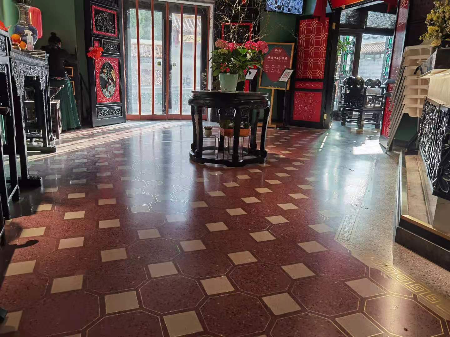 無機磨石，無機磨石地面，無機磨石地坪